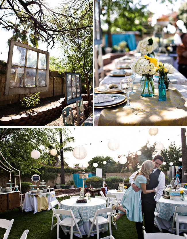 Real Wedding: Catie + Ben's Vintage Inspired Backyard ...