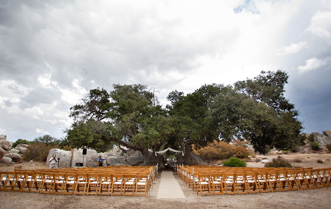 outdoor wedding ceremony ranch