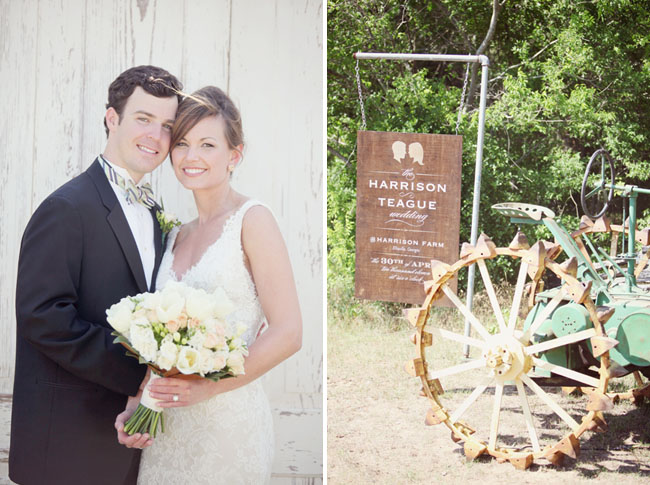 southern rustic wedding tractor