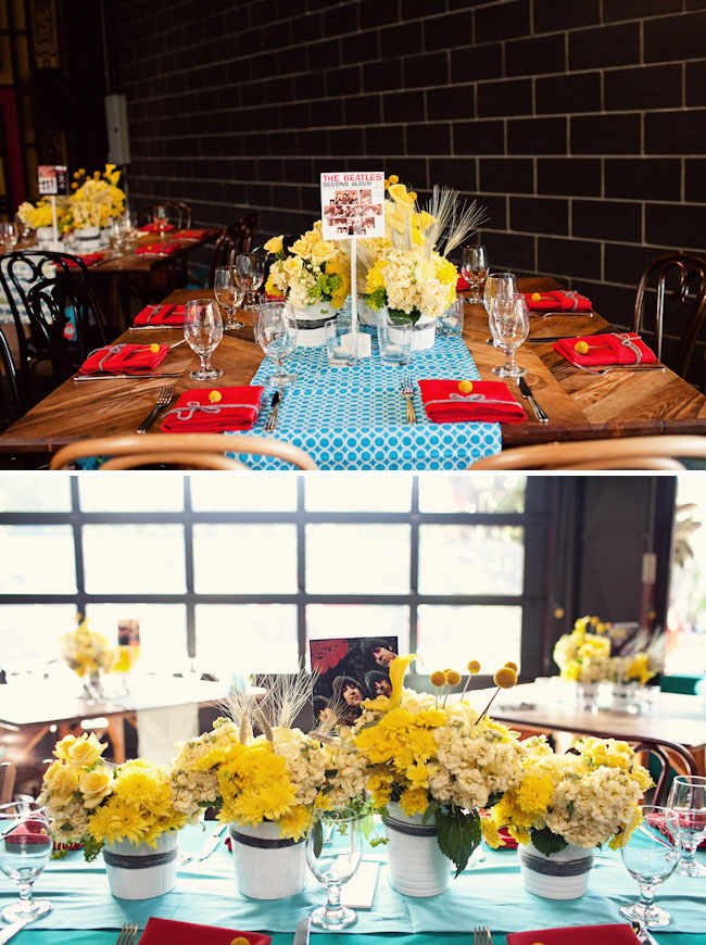 yellow floral centerpieces