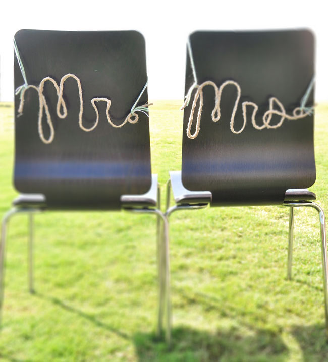 mr and mrs rope letters DIY