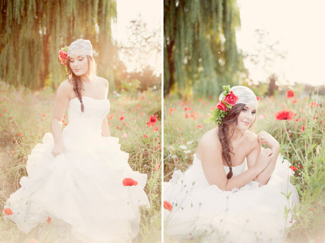 poppy field bridal inspiration
