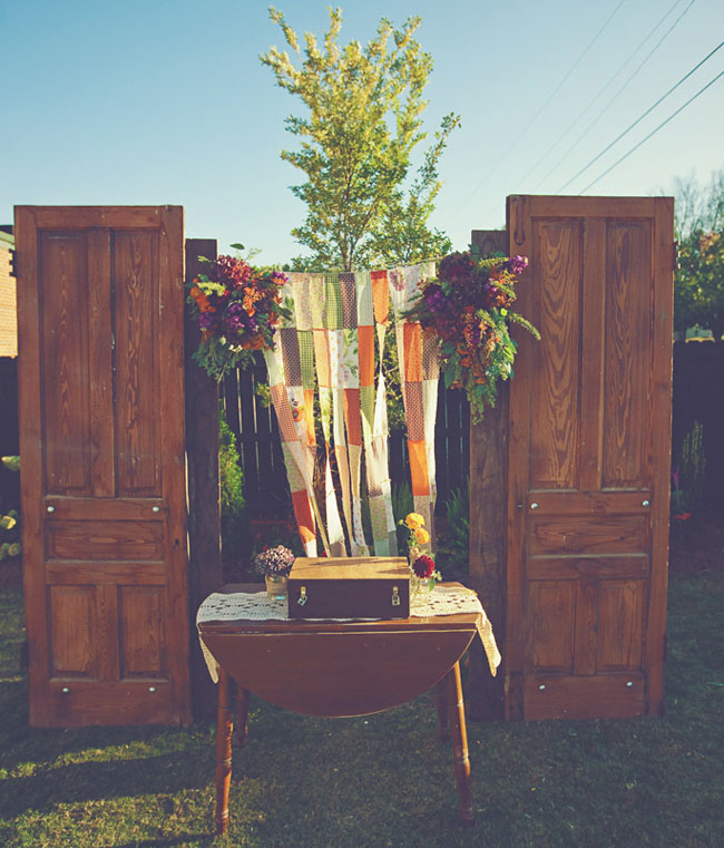 quilt wedding altar