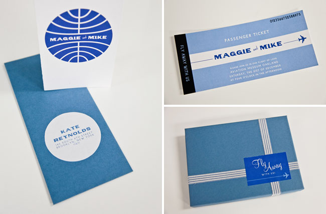 Come fly with us wedding invitations