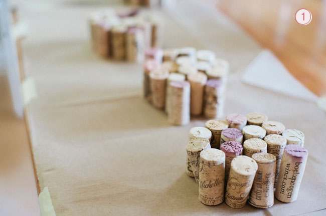 DIY Ombre Cork Heart Step One