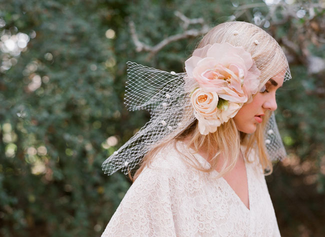 flower head wrap with tulle