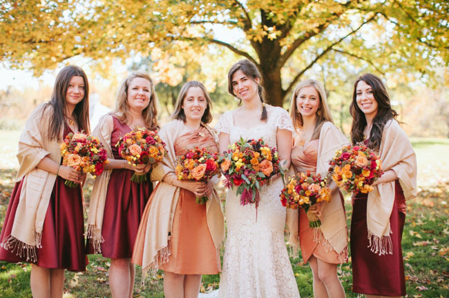 Fall wedding bridesmaids dresses