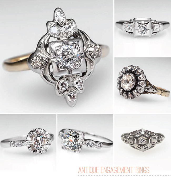 Big antique engagement rings
