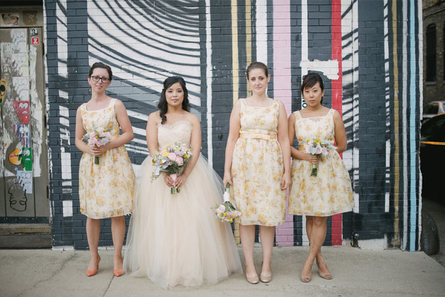 floral print bridesmaids