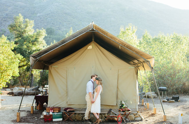 camping elopement shoot