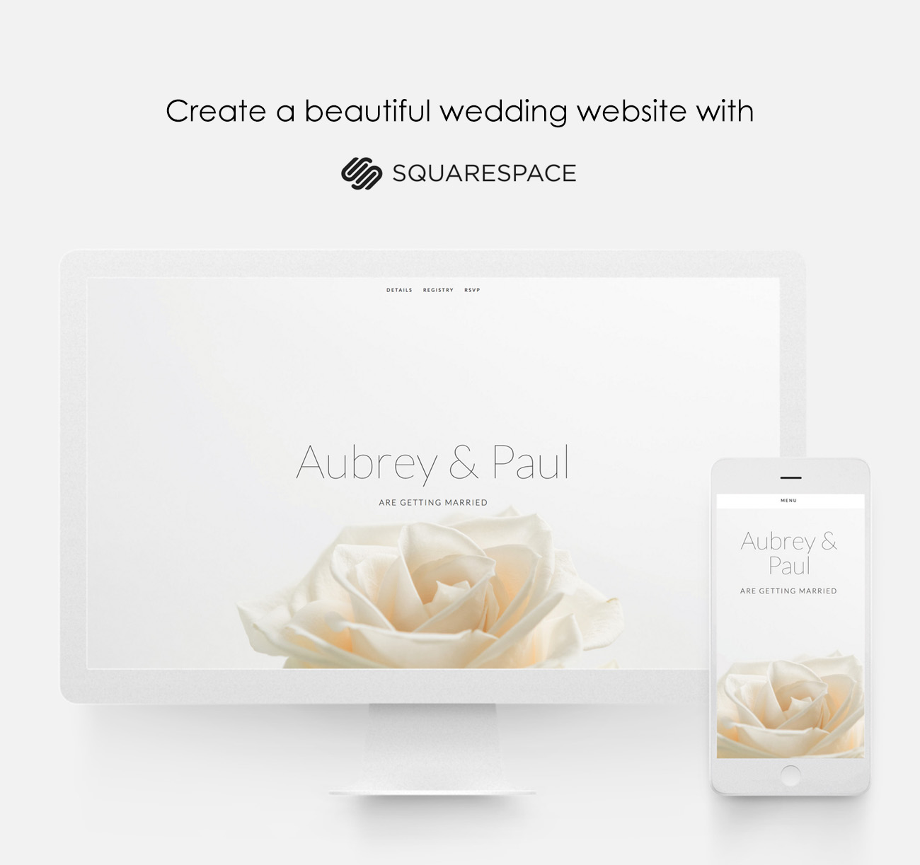 squarespace for your wedding website