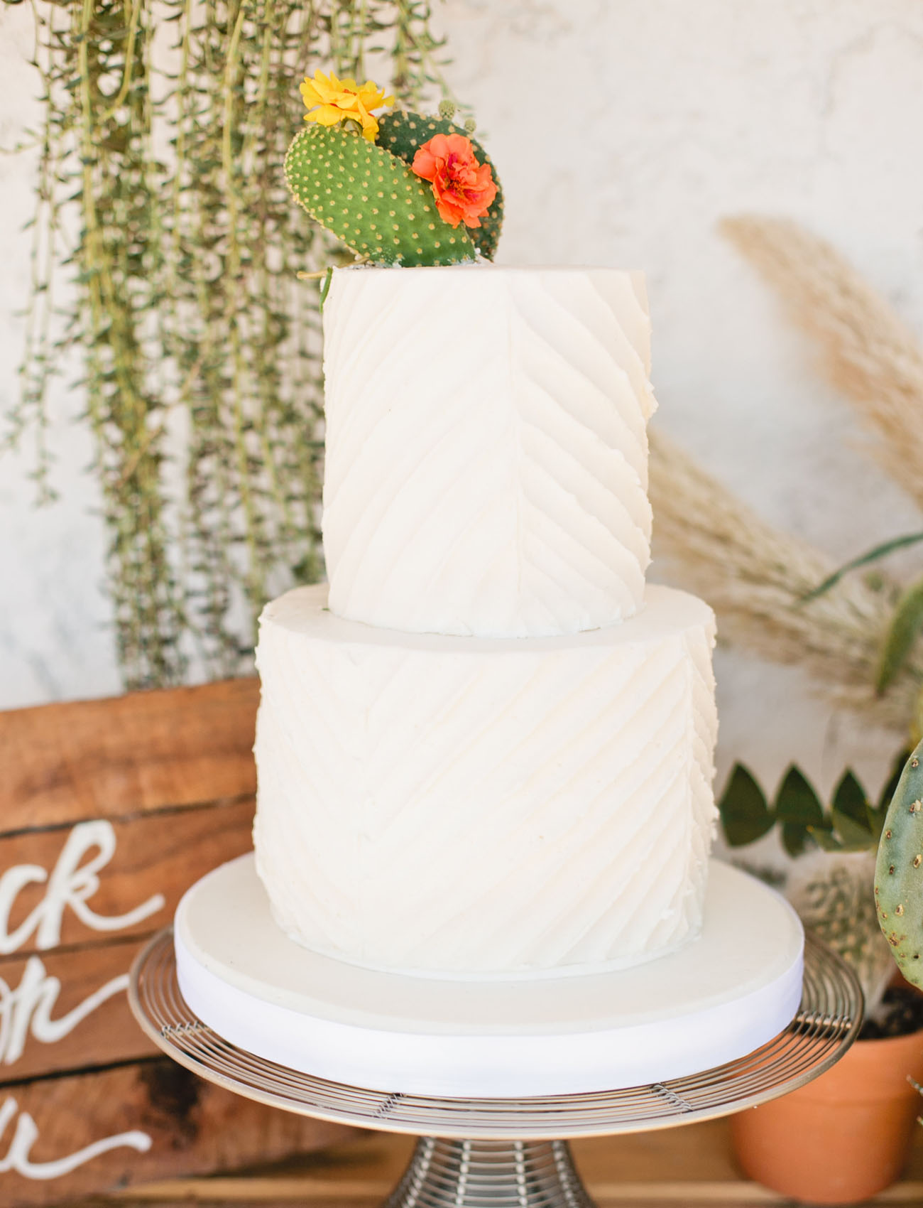 tendance mariage cactus cake topper