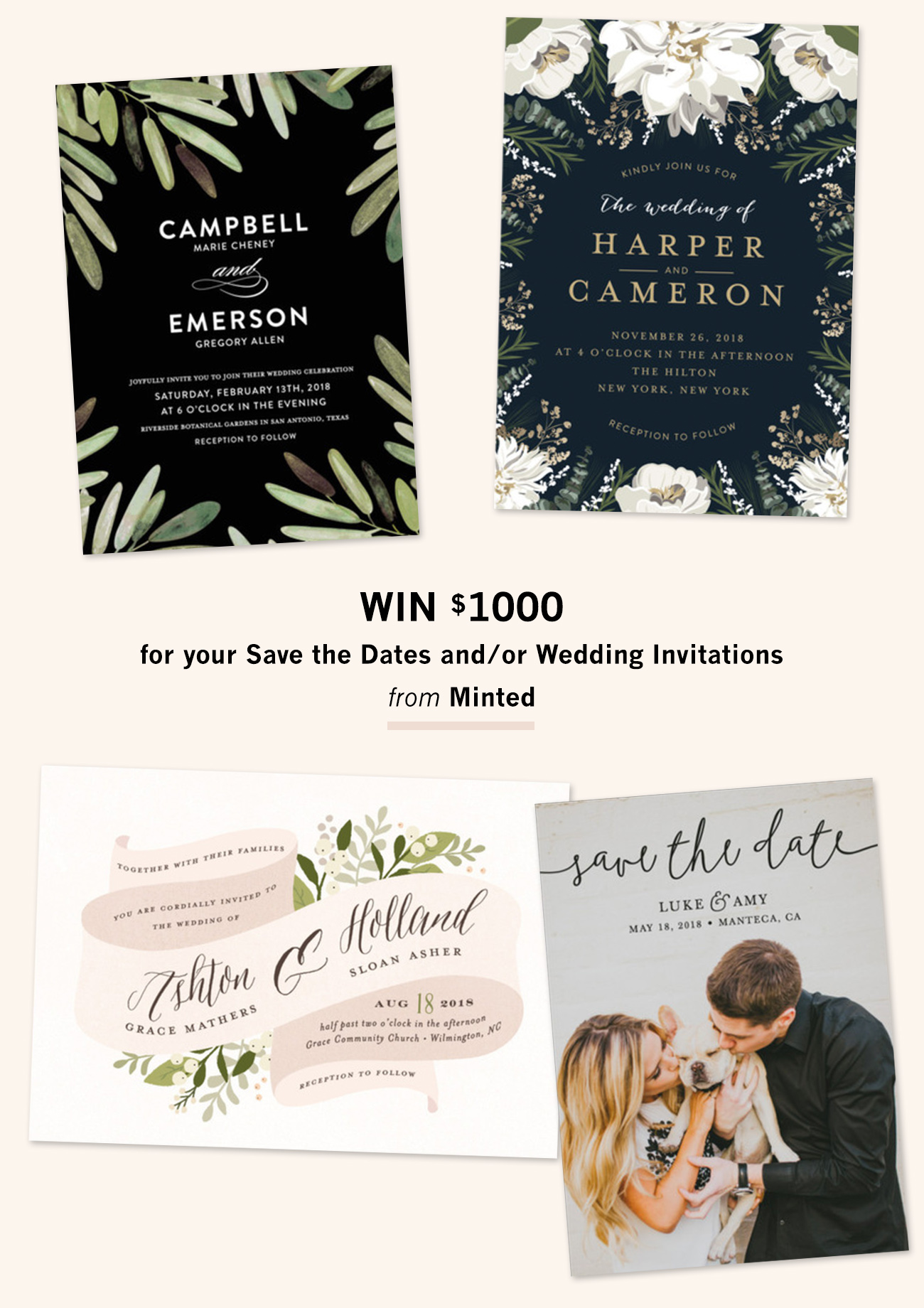 Invitation Suites from Minted + $1000 Giveaway
