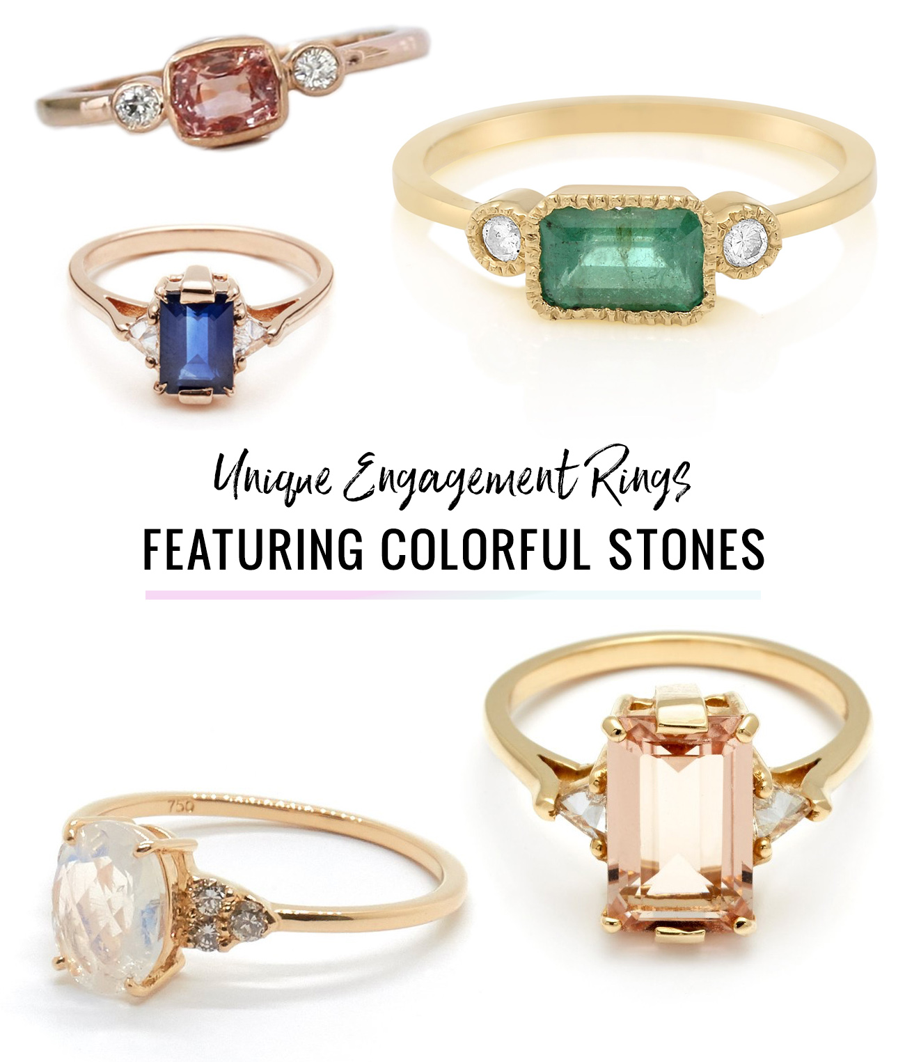 Ditch the Diamond ? Alternative Engagement Rings Featuring a Colored Stone