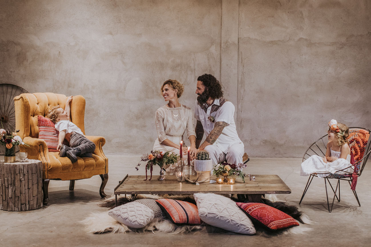 Boho-Inspired Vow Renewal in Ojai, California with a Baby Alpaca! 213 Modern Gypsy Vow Renewal Inspiration