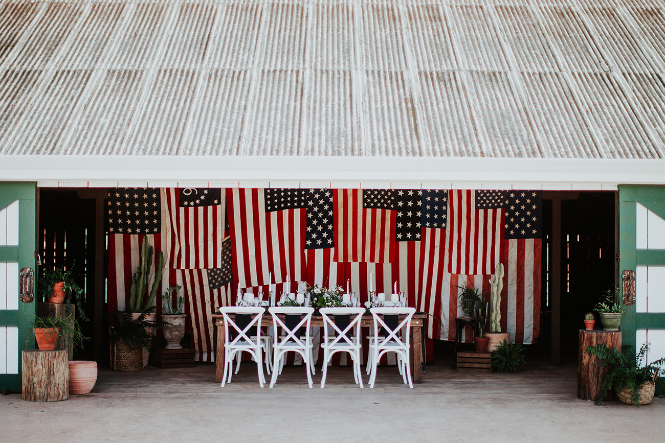 american flag barn decor