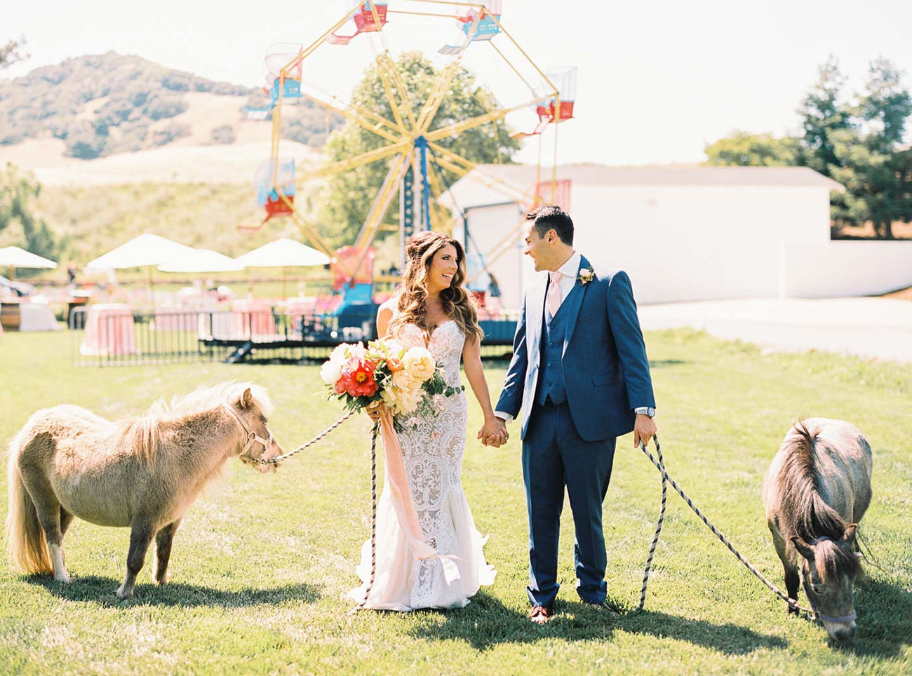 Summer Lovin’ Wedding, Complete With a Ferris Wheel!