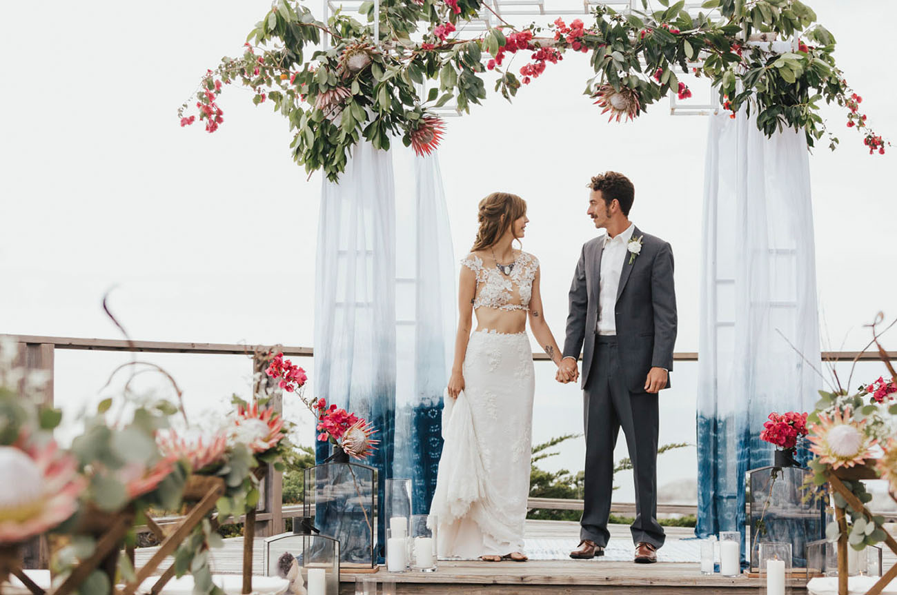Big Sur Wedding Inspiration Styled with Indigo + King Protea Details