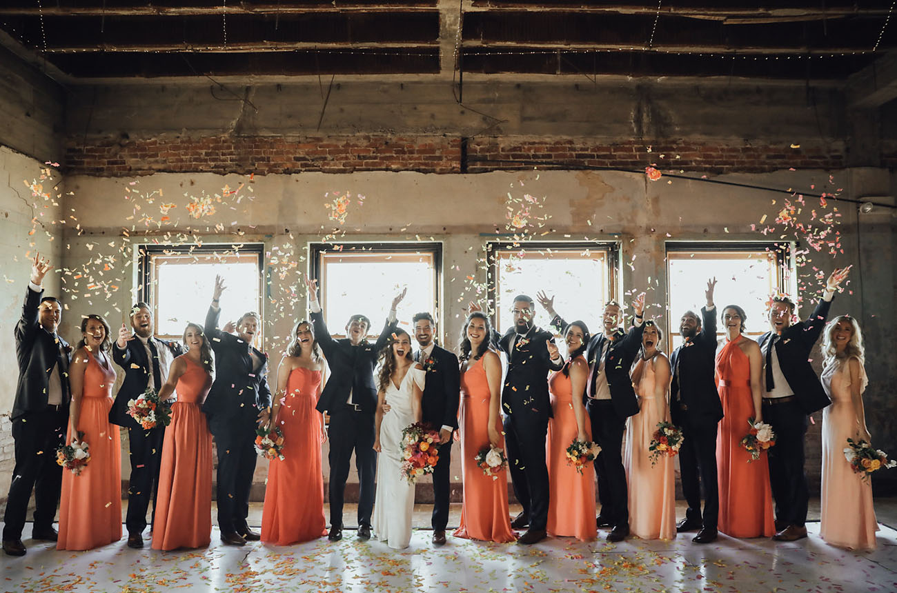 A Colorful Oklahoma City Wedding with Lots of Confetti!