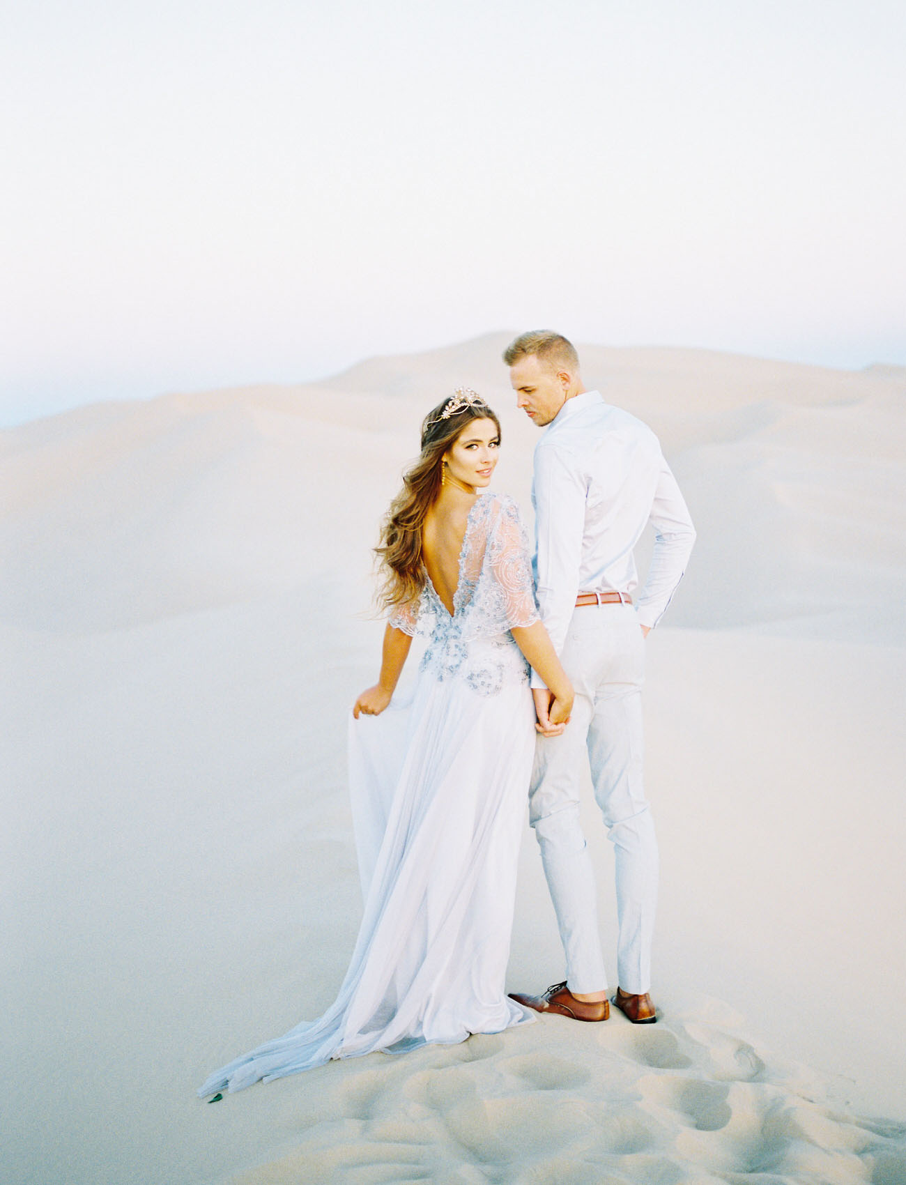 White Sand Elopement Inspiration with Whimsical Boho Details