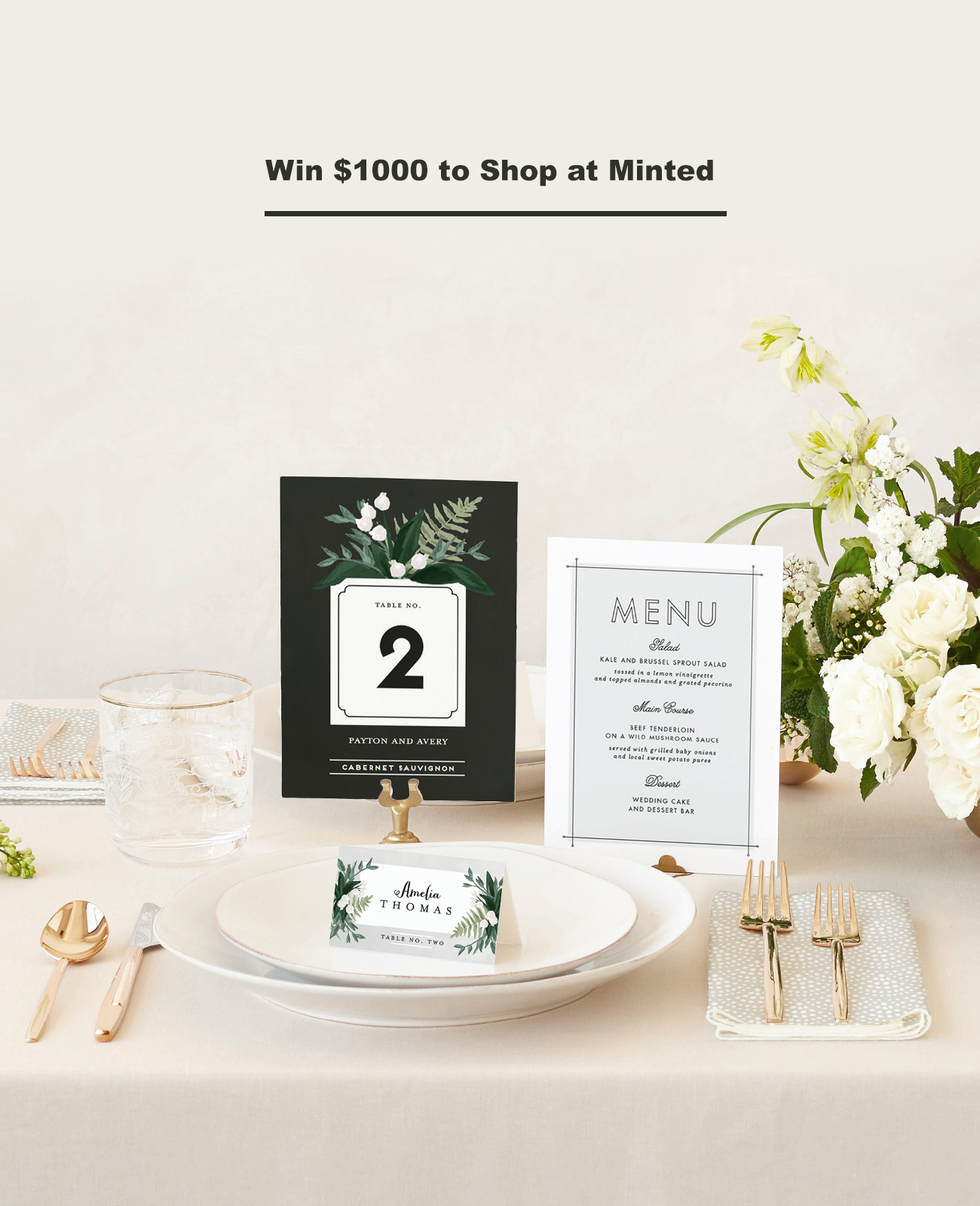 Pretty Place Cards + Save the Dates ? Plus Win $1000 to Shop at Minted!