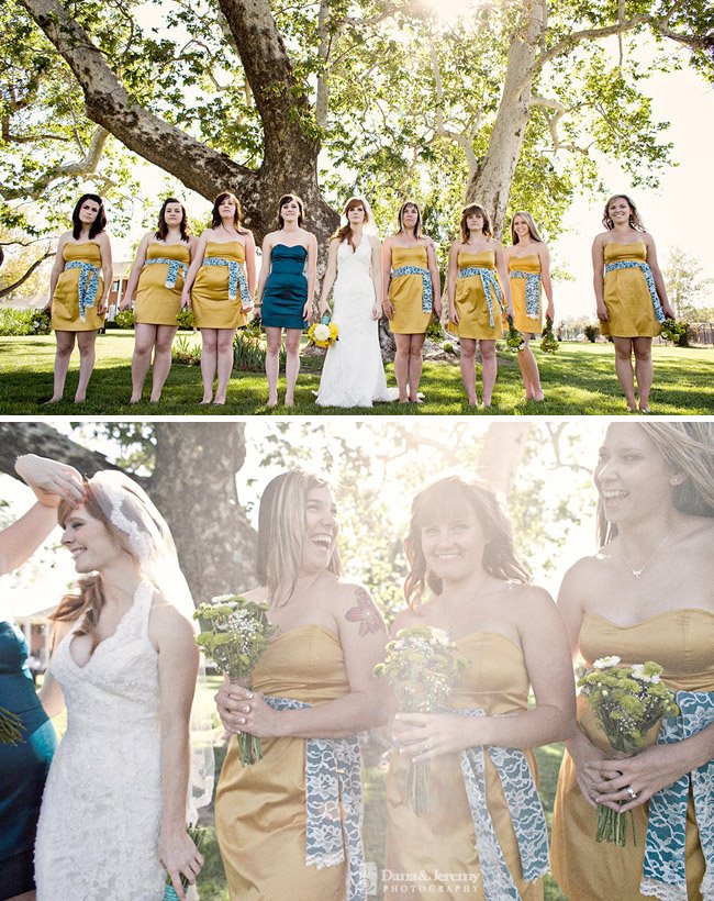 mustard bridesmaids dresses