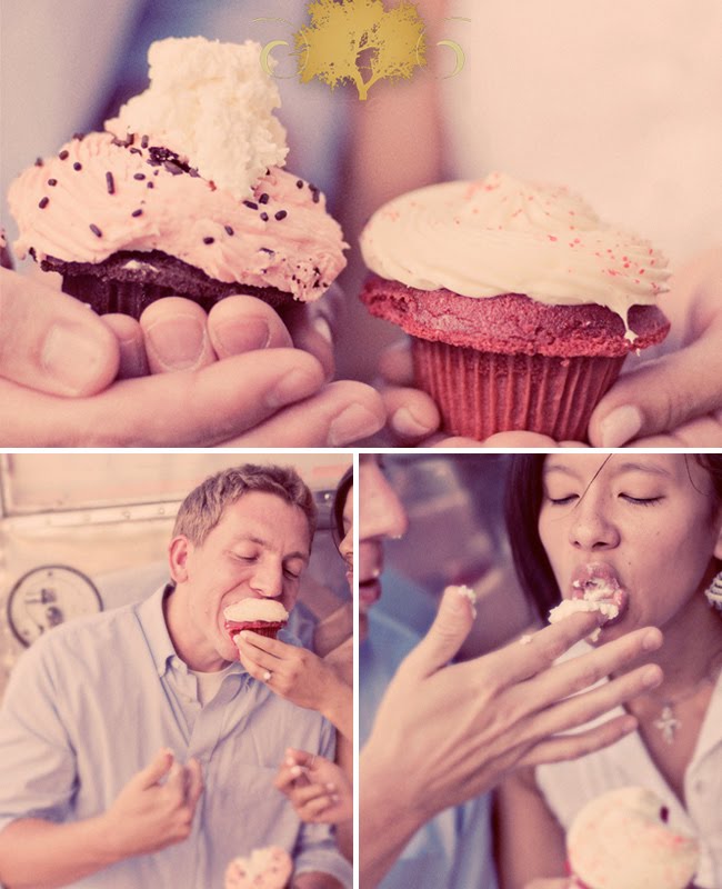 cupcake engagement photos