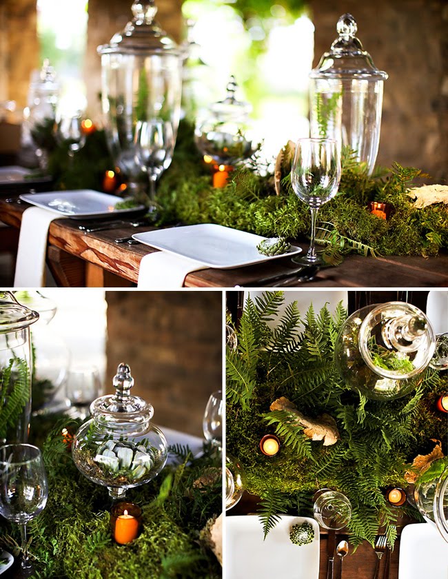eco forest inspired tablescape