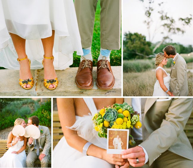 yellow bridal heels