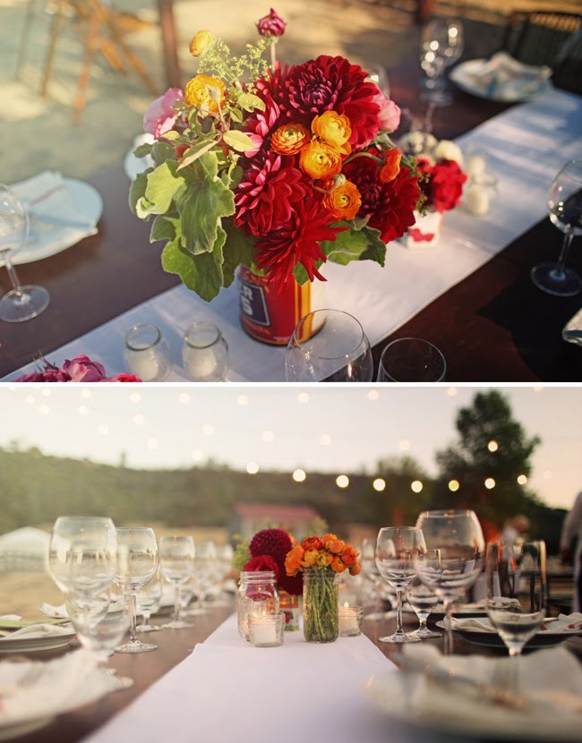 old can flower centerpieces