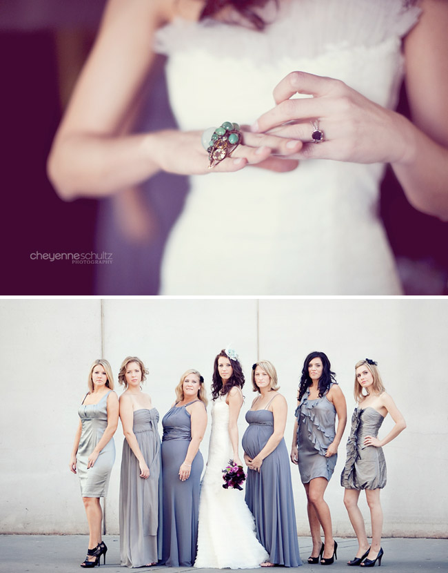 gray bridesmaids