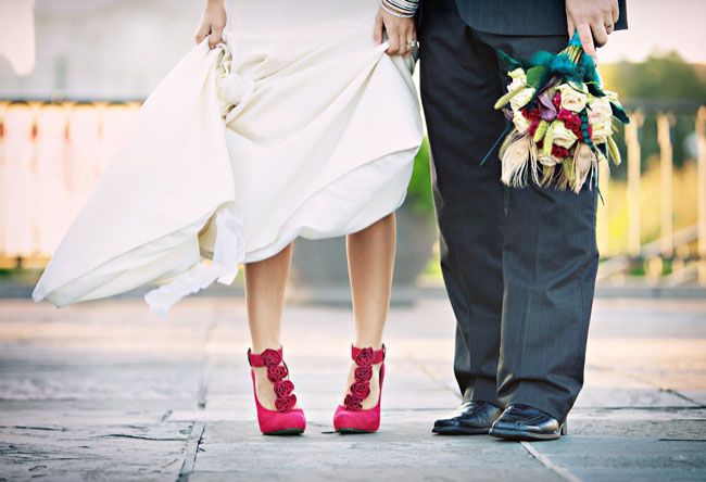 fuschia wedding shoes