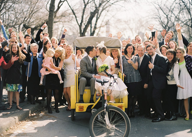wedding party in central park