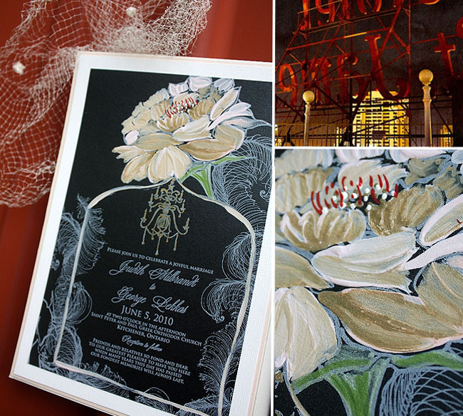 hand painted wedding invitations