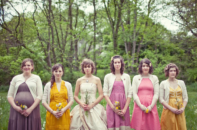 bridal party colorful dresses anthropologie