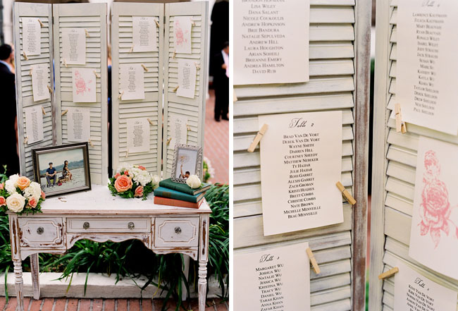 wedding place card table