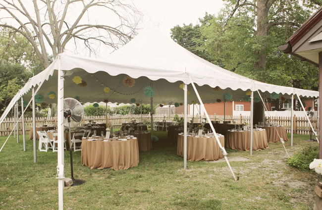 backyard wedding tent