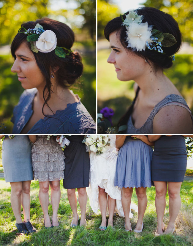 bridal party hairpieces