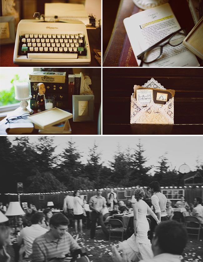 typewriter wedding