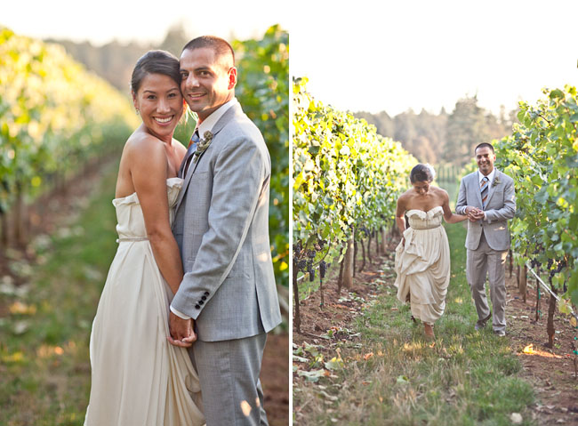couple in a vineyard