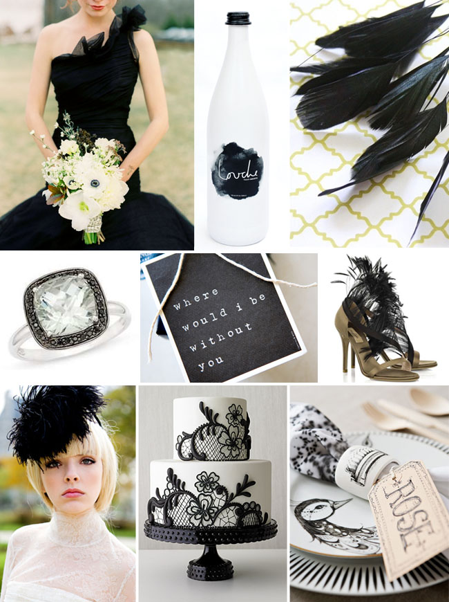 black swan wedding inspiration