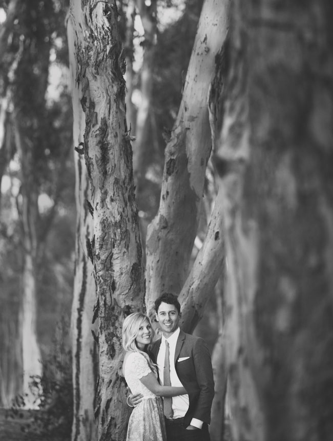 engagement photos in the woods