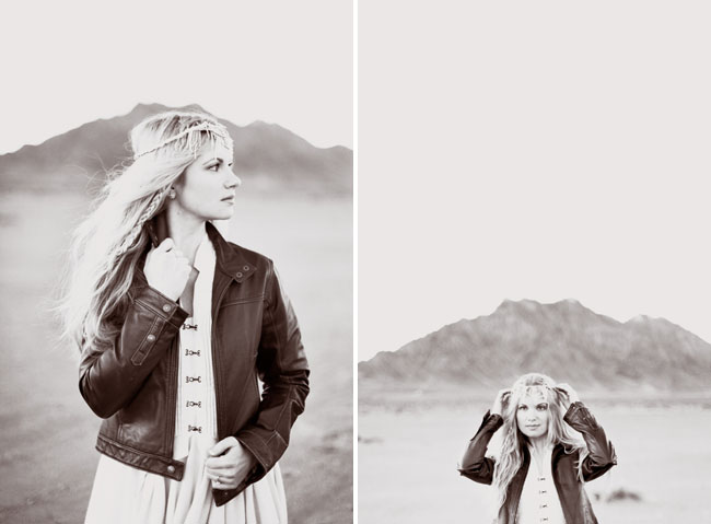 desert with leather jacket