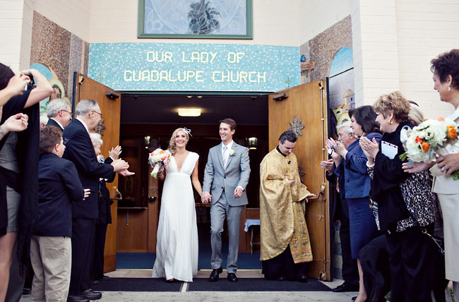 wedding exit from church