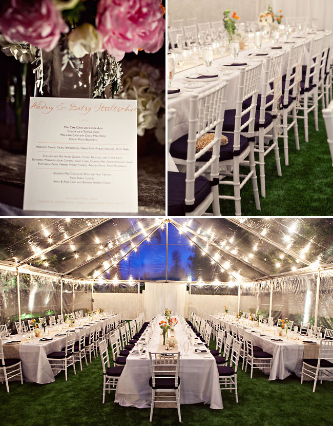 reception outdoors in tent