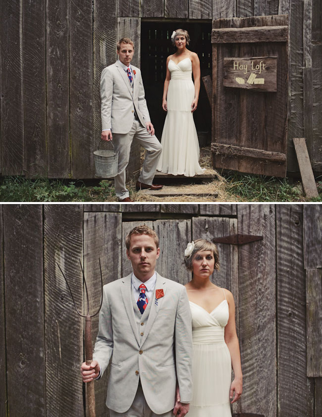 barn wedding portraits