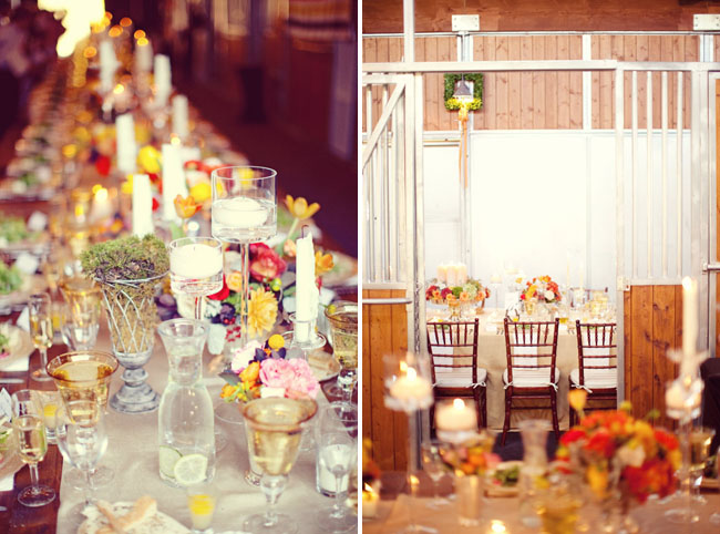 barn wedding tables