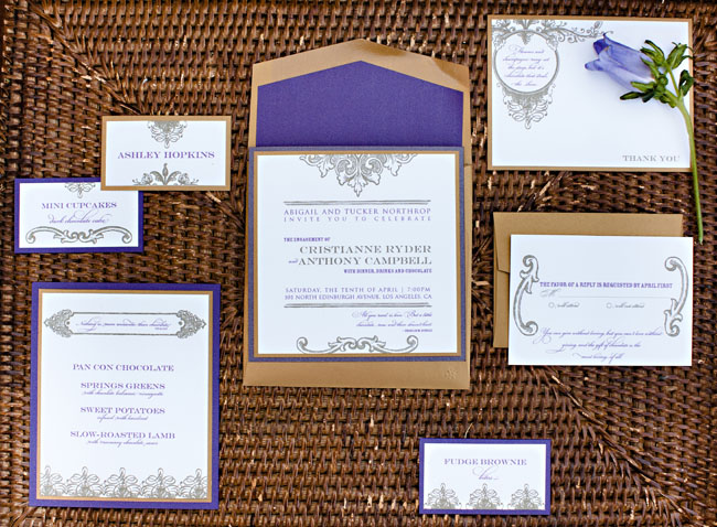 chocolate engagement party invitations