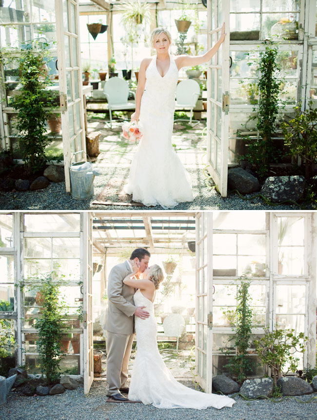wedding in a greenhouse