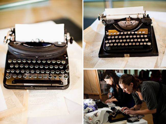 typewriter guestbook